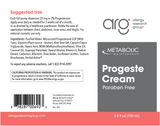 Progeste Cream - 3.5 oz  Low dose Progesterone Cream 4 Metabolism Maintenance (arg)