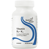 Vitamin D3 + K2 - 60 Capsules - Vegan 5K D3 (Seeking Health)