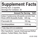 BoswelliaZyme Complex 60 Capsule - Proteolytic & Fibrinolytic Combined with frankincense (Energetix)
