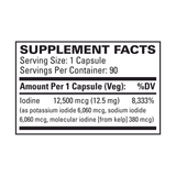 Tri-Iodine 12.5 mg  90 capsules - Molecular, Potassium & Sodium Iodide (EuroMedica)
