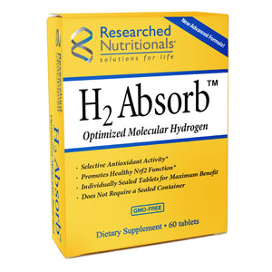 H2 Absorb" --- Effective Penetrating Antioxidant  Support-  60 Effervescent Tabs