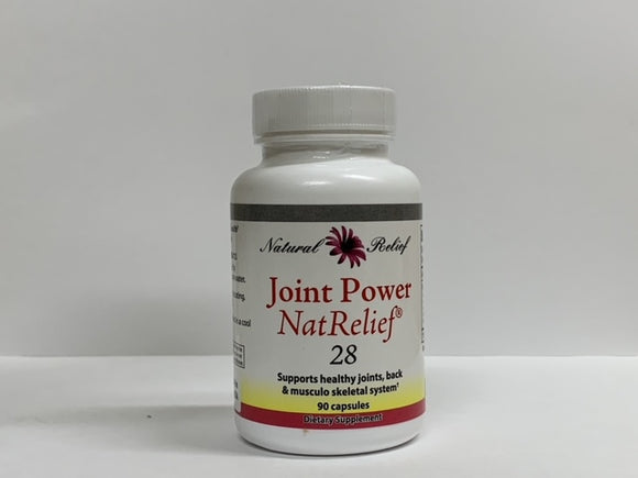 Joint Power NatRelief-28 - Supports Healthy Joints, Back & Musculoskeletal Systems - 90 Caps