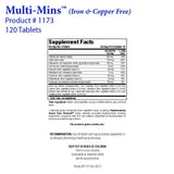 MULTI-MINS™ ( IRON & COPPER FREE) -  Broad Spectrum Multi-Mineral Support - 120 Tabs (Biotics Research)
