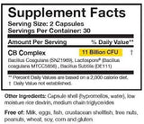 CoreBiotic Sensitive" --- 11 Billion CFU Spore Based Probiotic  Support(without Prebiotic) - 60 Veggie Caps