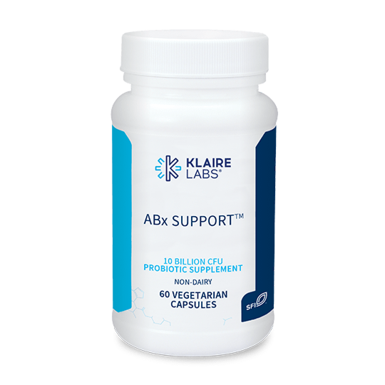 ABX SUPPORT™- Small & Large Bowel Pre & Probiotic Support During & After Antibiotics - 60 Veggie Caps